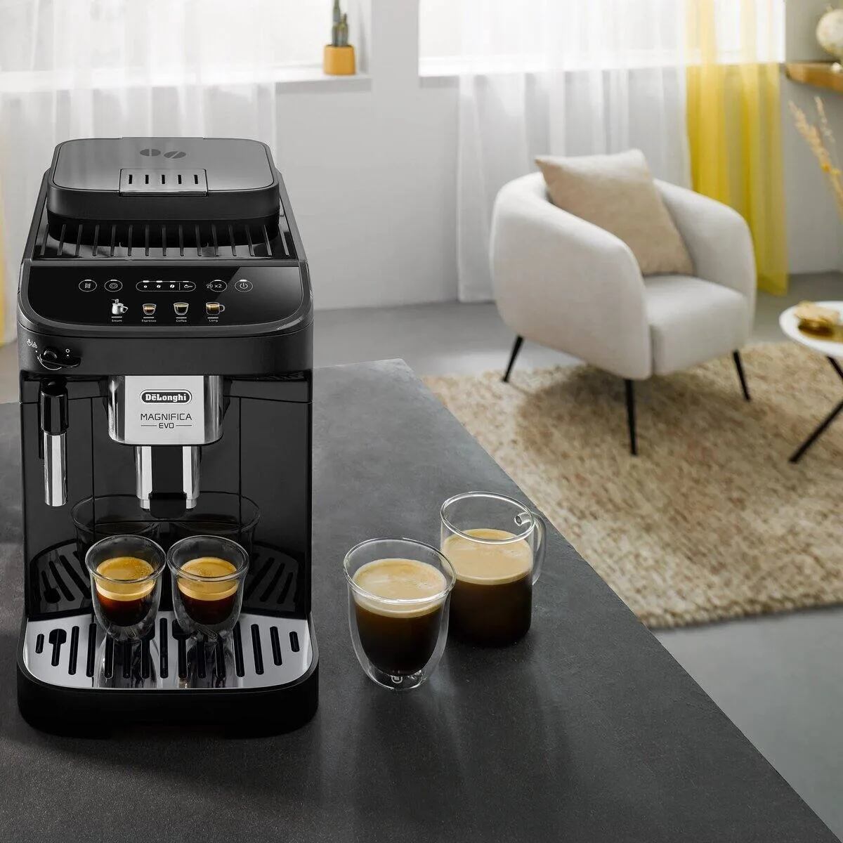 De'Longhi Magnifica Evo, Black — One Touch, 4 drinks — Image 3
