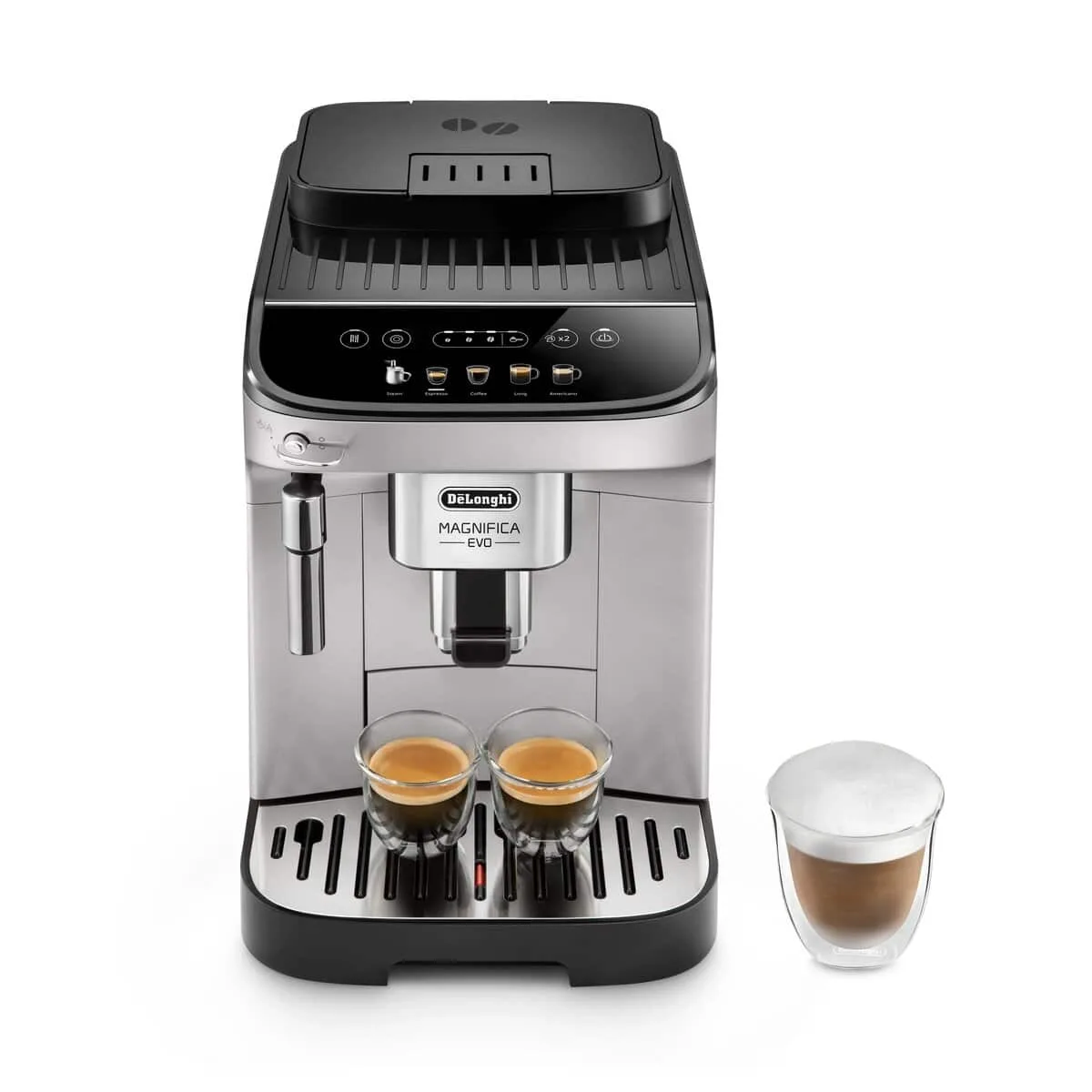 De'Longhi Magnifica Evo, Silver Black — One Touch, 5 drinks