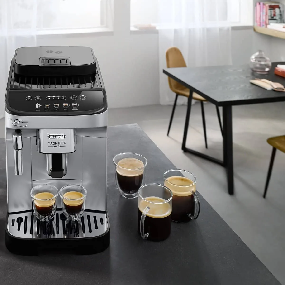 De'Longhi Magnifica Evo, Silver Black — One Touch, 5 drinks — Image 3