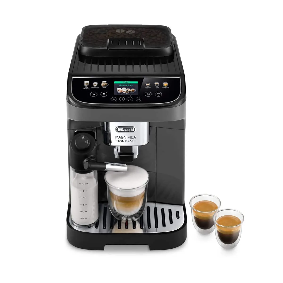 De'Longhi Magnifica Evo Next, Dark Grey — One Touch, 10 drinks