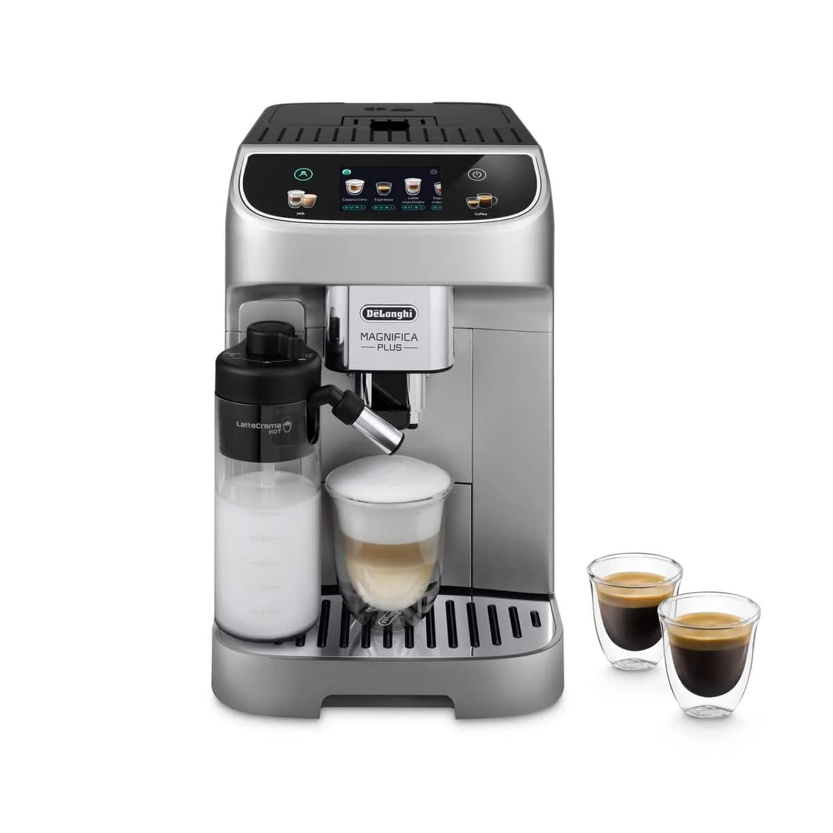 De'Longhi Magnifica Plus, Silver Black — One Touch, 18 drinks