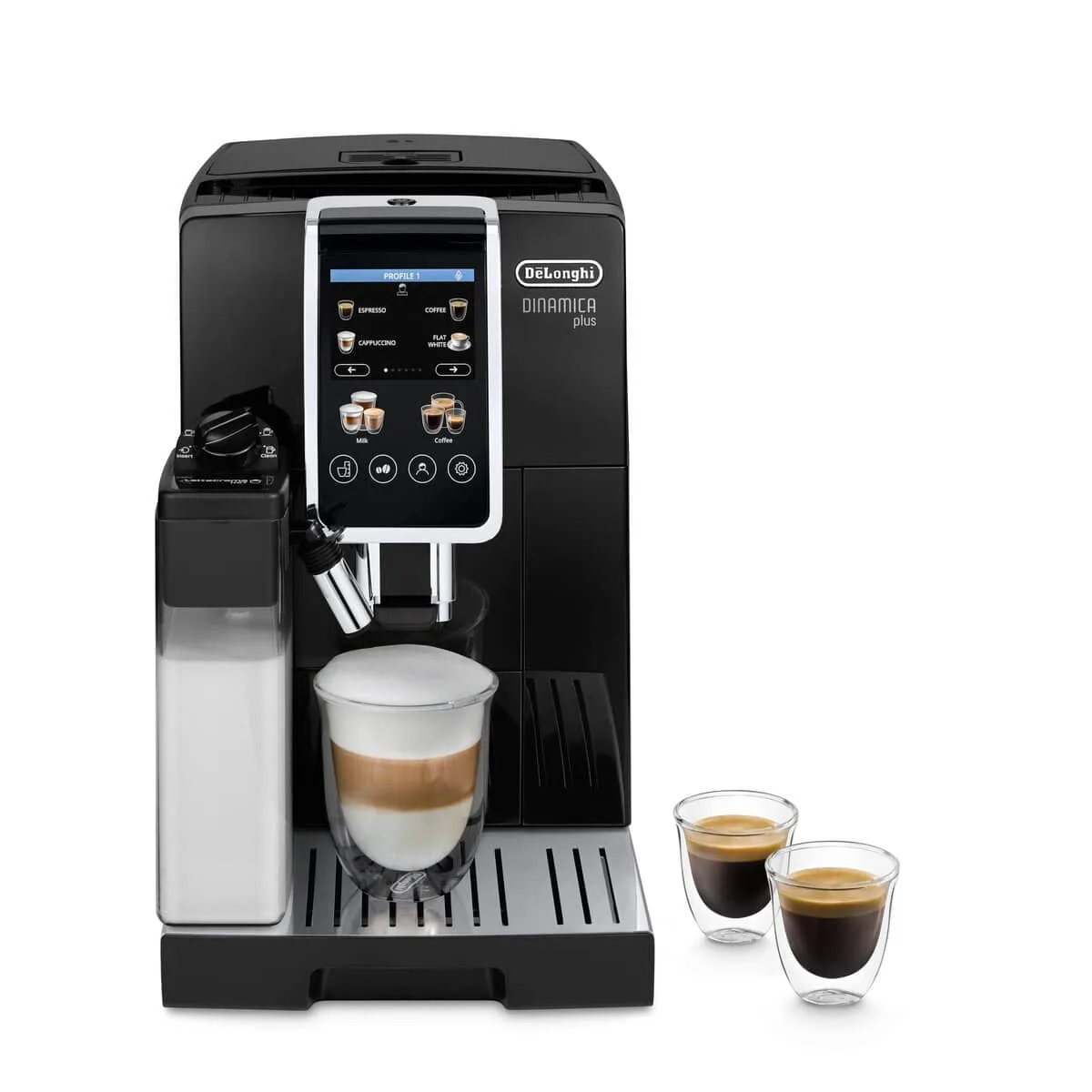 De'Longhi Dinamica Plus, Black — One Touch, 18 drinks