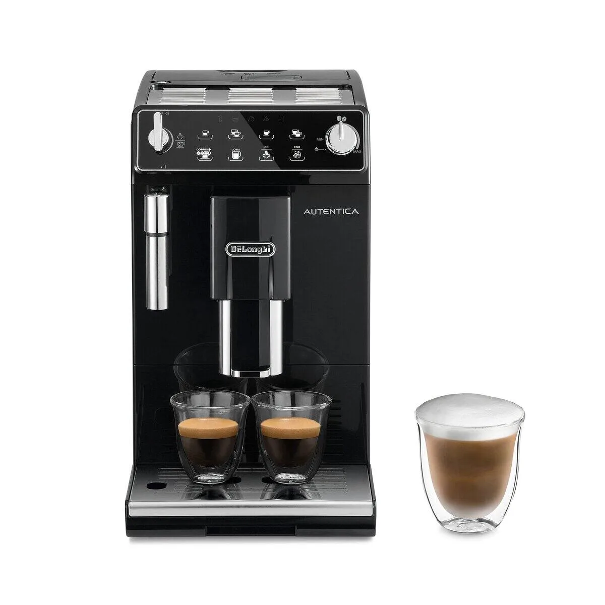 De'Longhi Autentica, Black — One Touch, 4 drinks