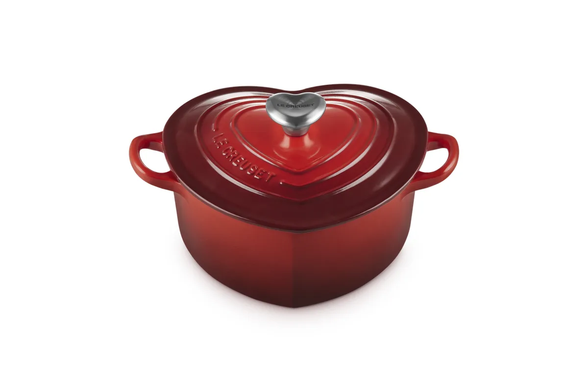 Le Creuset Heart Casserole in Enamelled Cast Iron with Heart Knob
