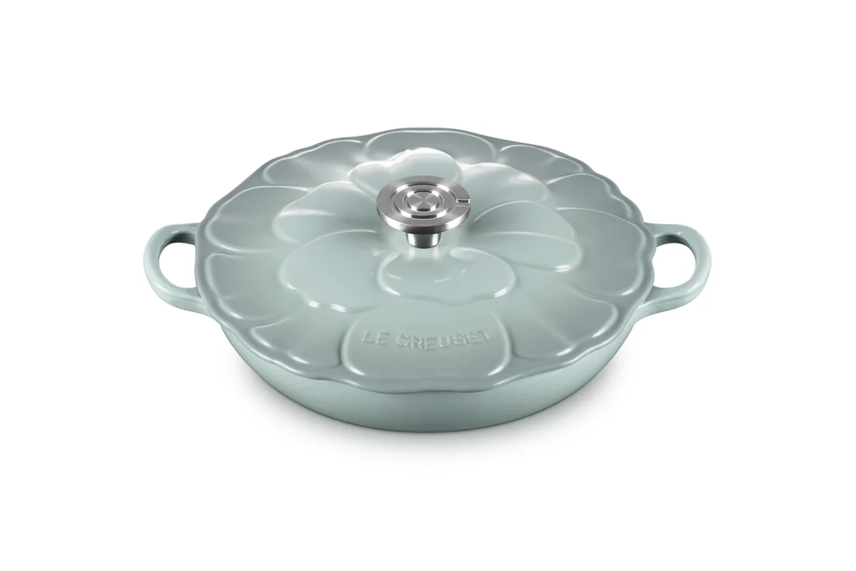 Le Creuset Petal Shallow Casserole in Enamelled Cast Iron