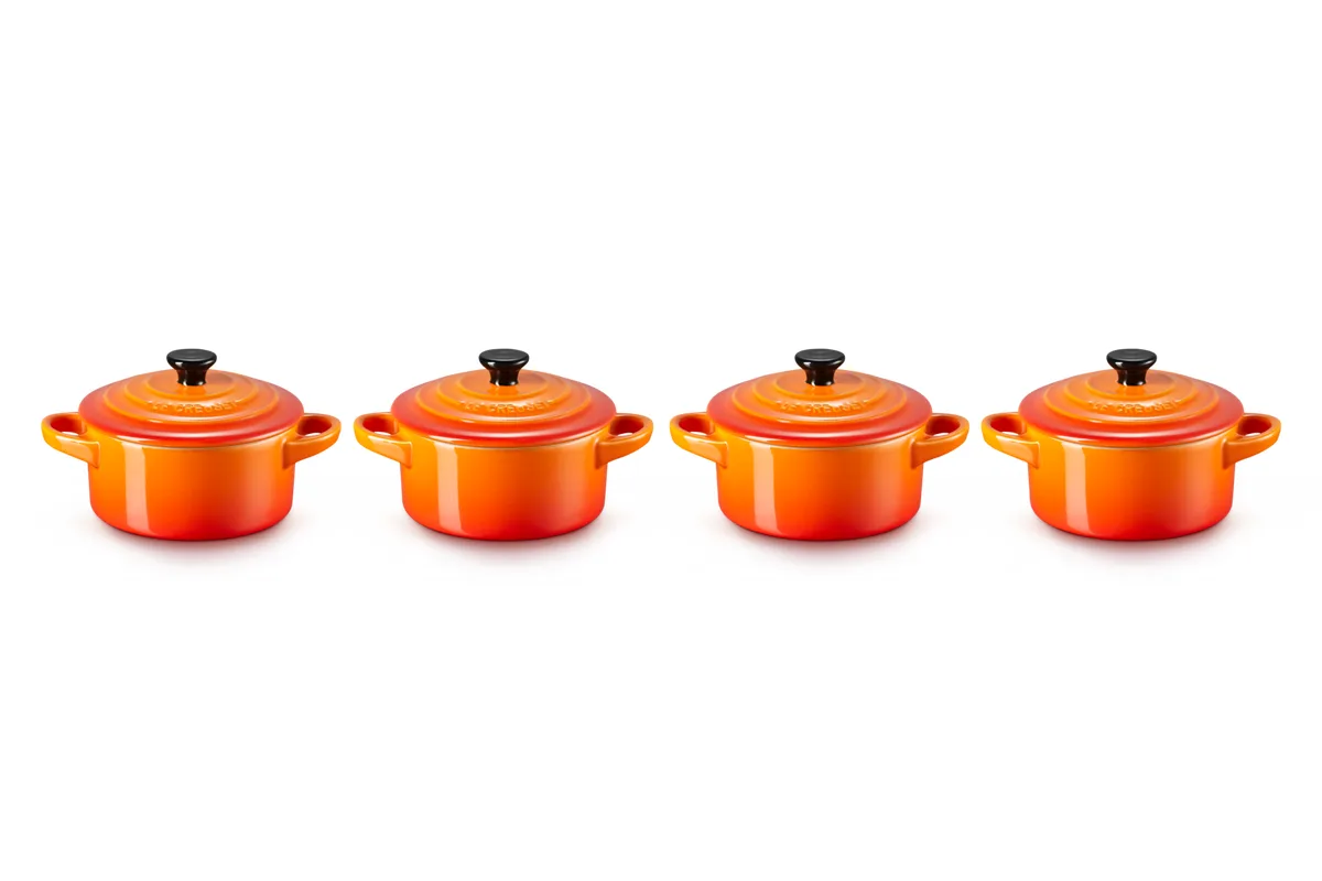Le Creuset Set of 4 Stoneware Mini Cocottes