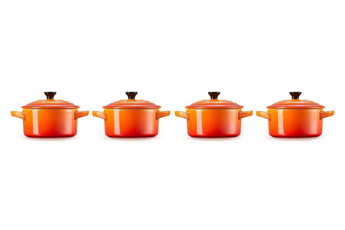 Le Creuset Set of 4 Stoneware Mini Cocottes — Image 3