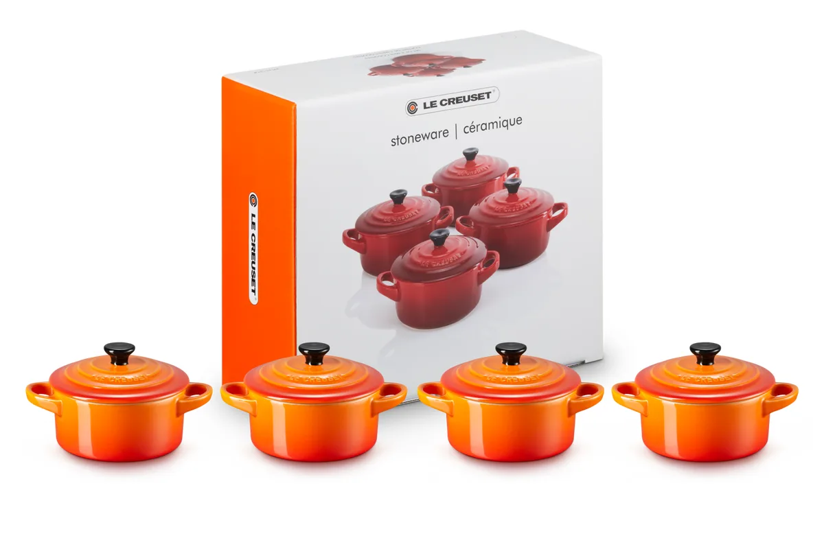 Le Creuset Set of 4 Stoneware Mini Cocottes — Image 6