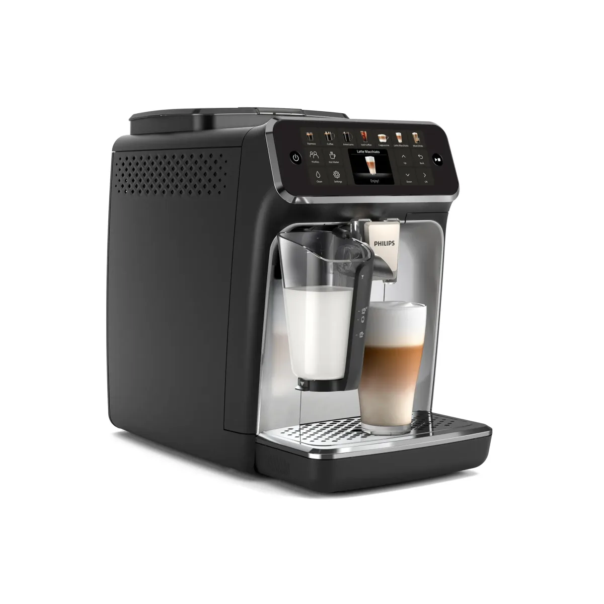 Philips Series 4400 bean-to-cup coffee machine, 12 drinks, Black LatteGo — Image 3