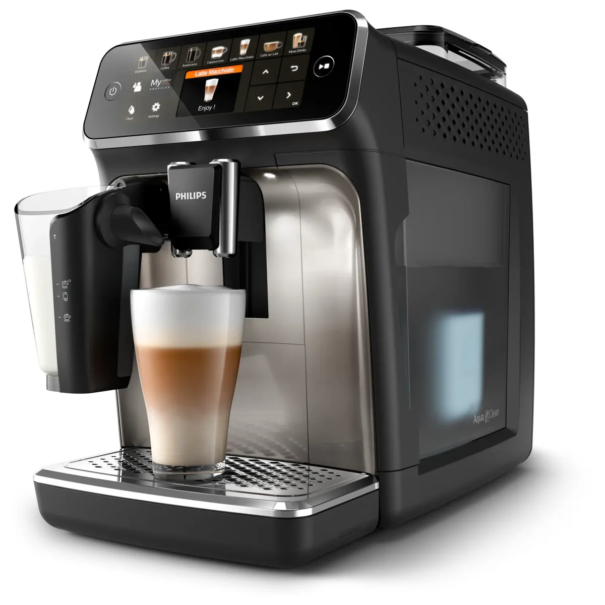 Philips Series 5400 bean-to-cup coffee machine, 12 drinks, Grey LatteGo — Image 3