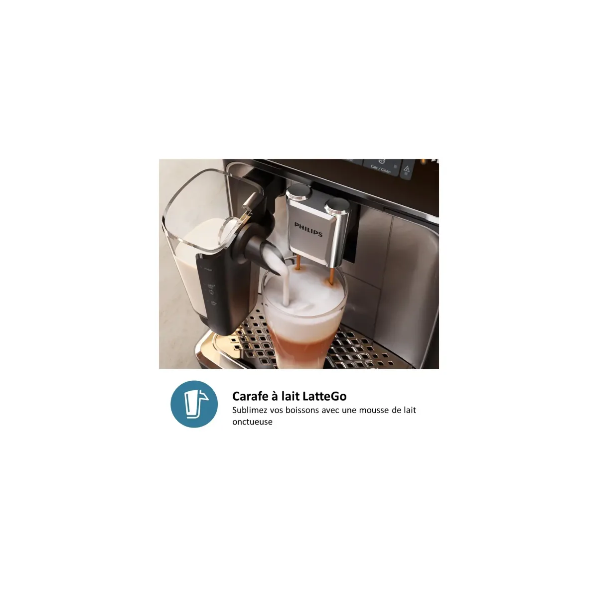 Philips Series 5500 SilentBrew bean-to-cup coffee machine, 20 drinks, Black LatteGo — Image 4