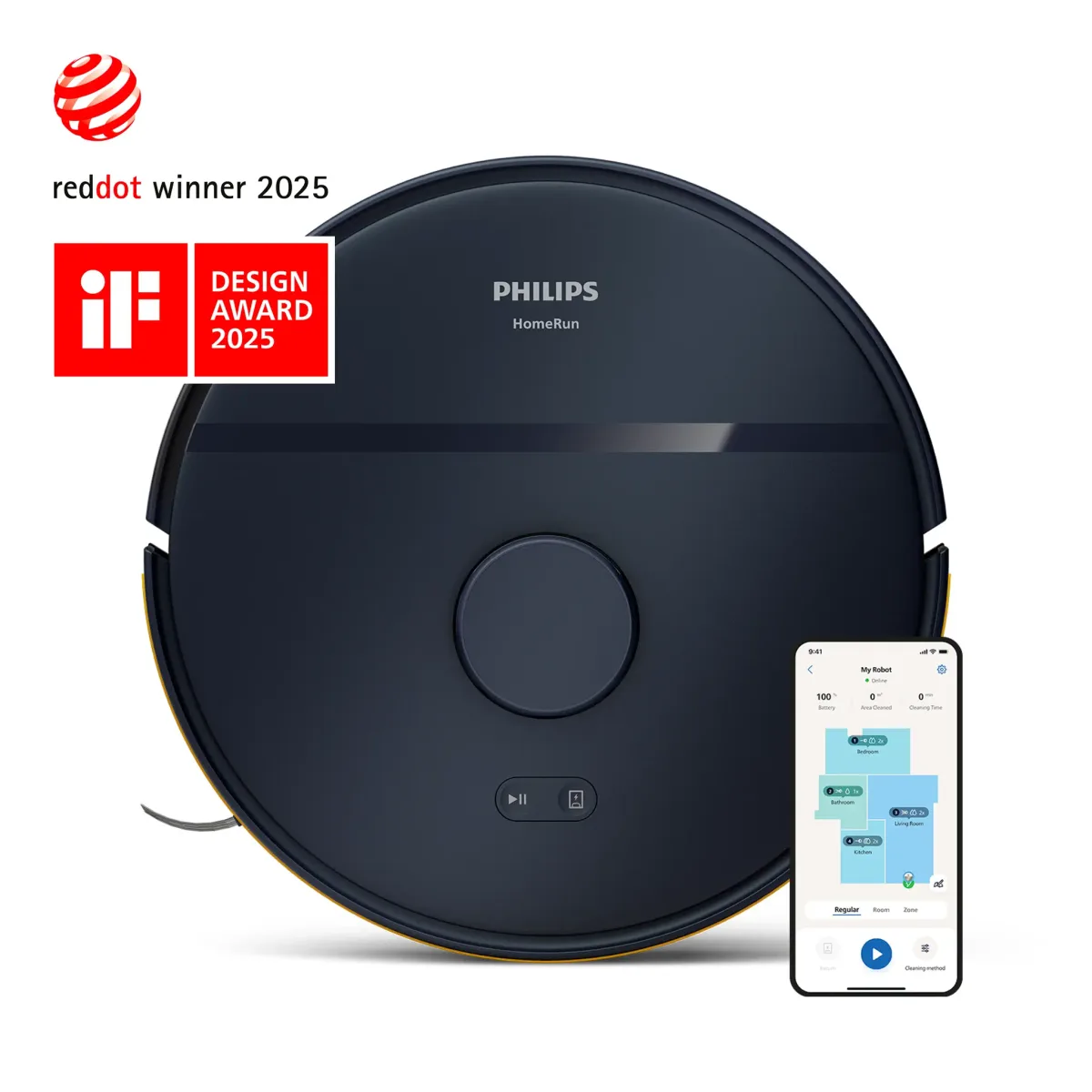 Philips 2000 Series 2-in-1 Robot Vacuum and Mop with Station, Blue