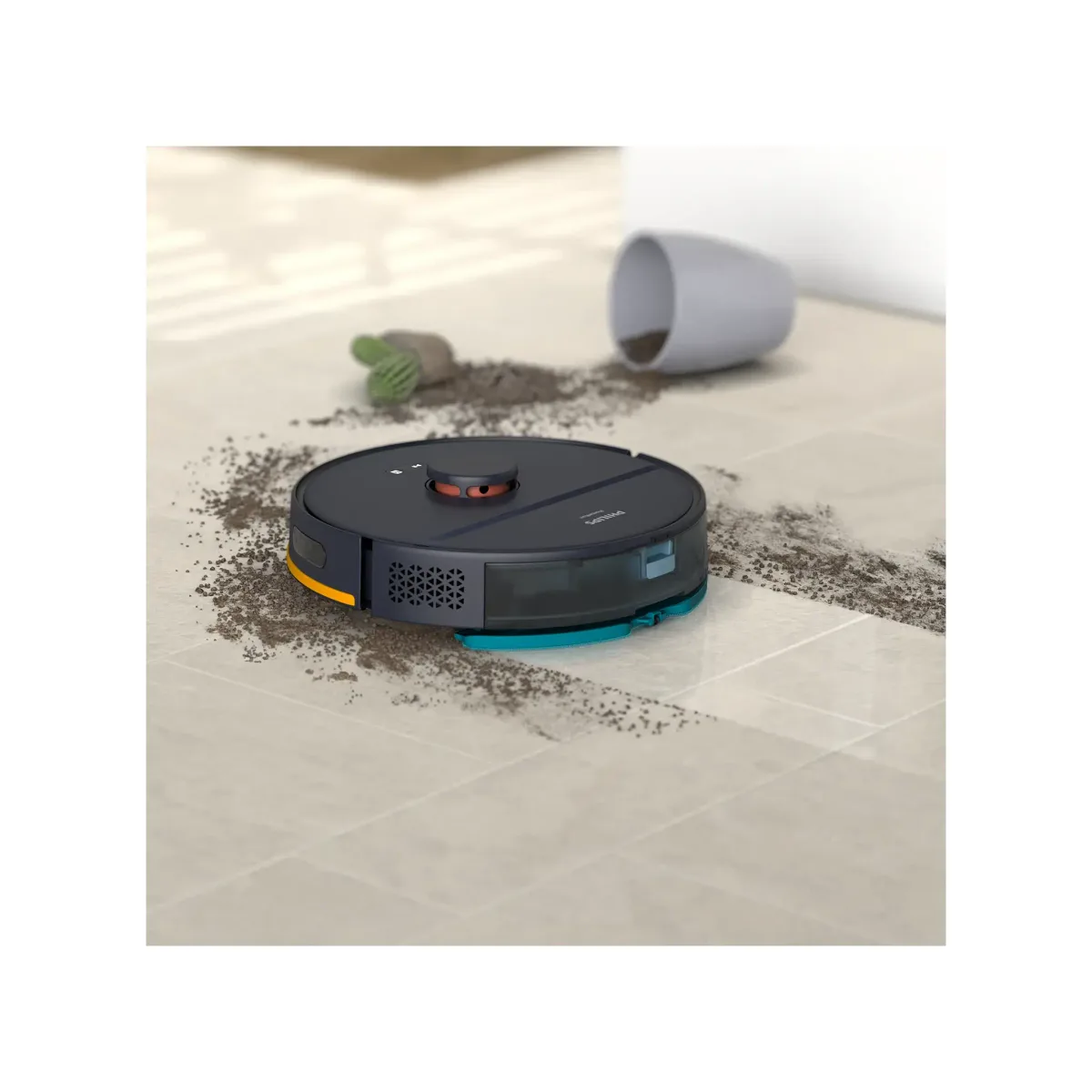 Philips 2000 Series 2-in-1 Robot Vacuum and Mop with Station, Blue — Image 3