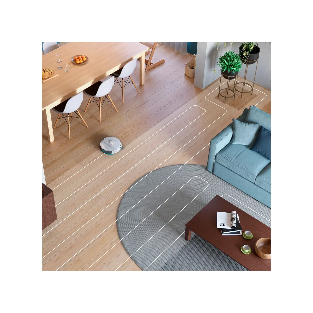 Philips 2000 Series 2-in-1 Robot Vacuum and Mop with Station, White — Image 4