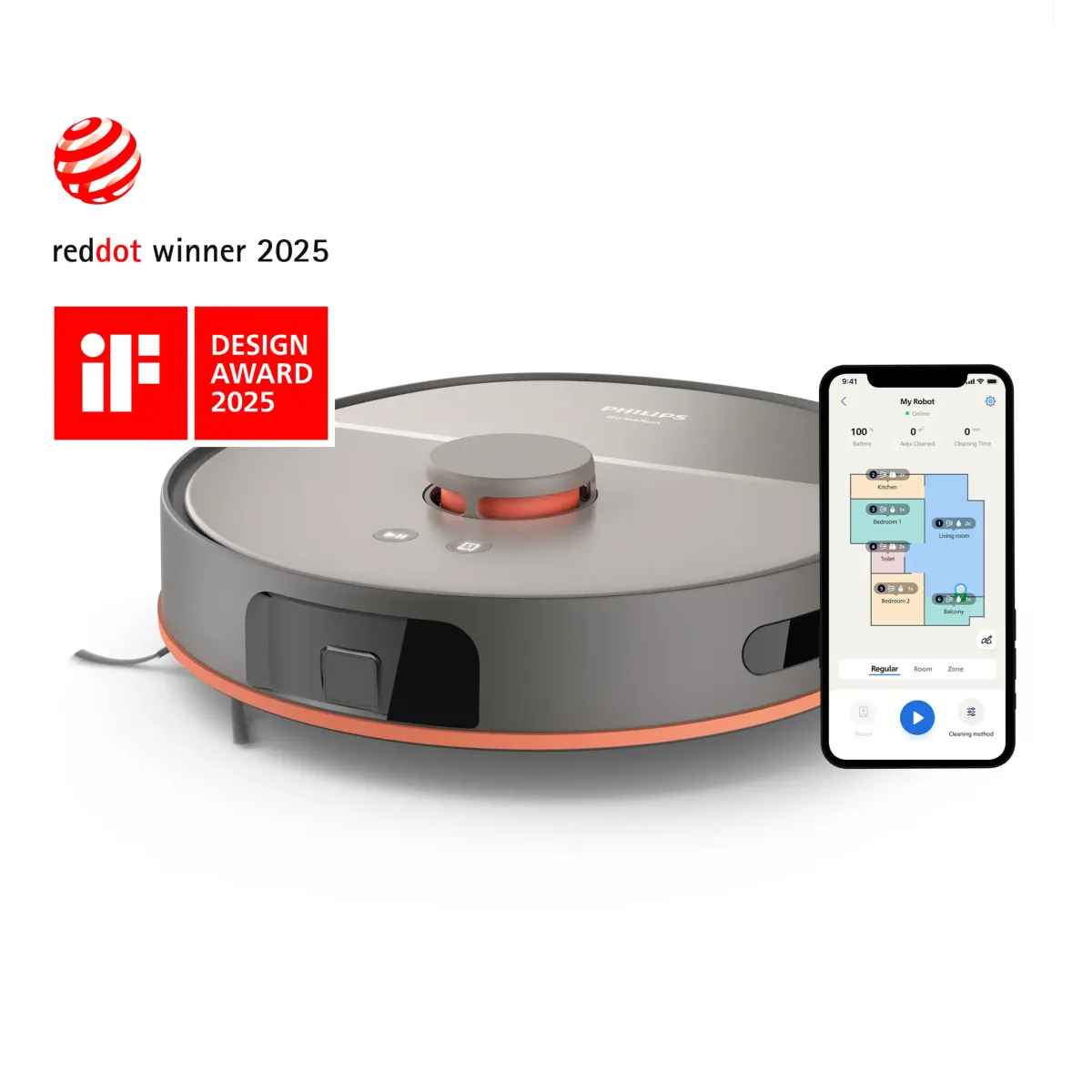 Philips 5000 Series 2-in-1 Robot Vacuum and Mop with Station, White