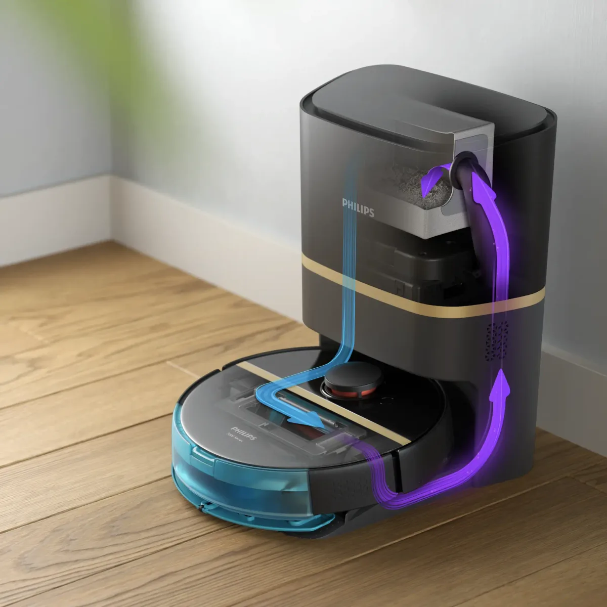 Philips HomeRun 7000 Series Aqua Robot Vacuum and Mop — Image 3