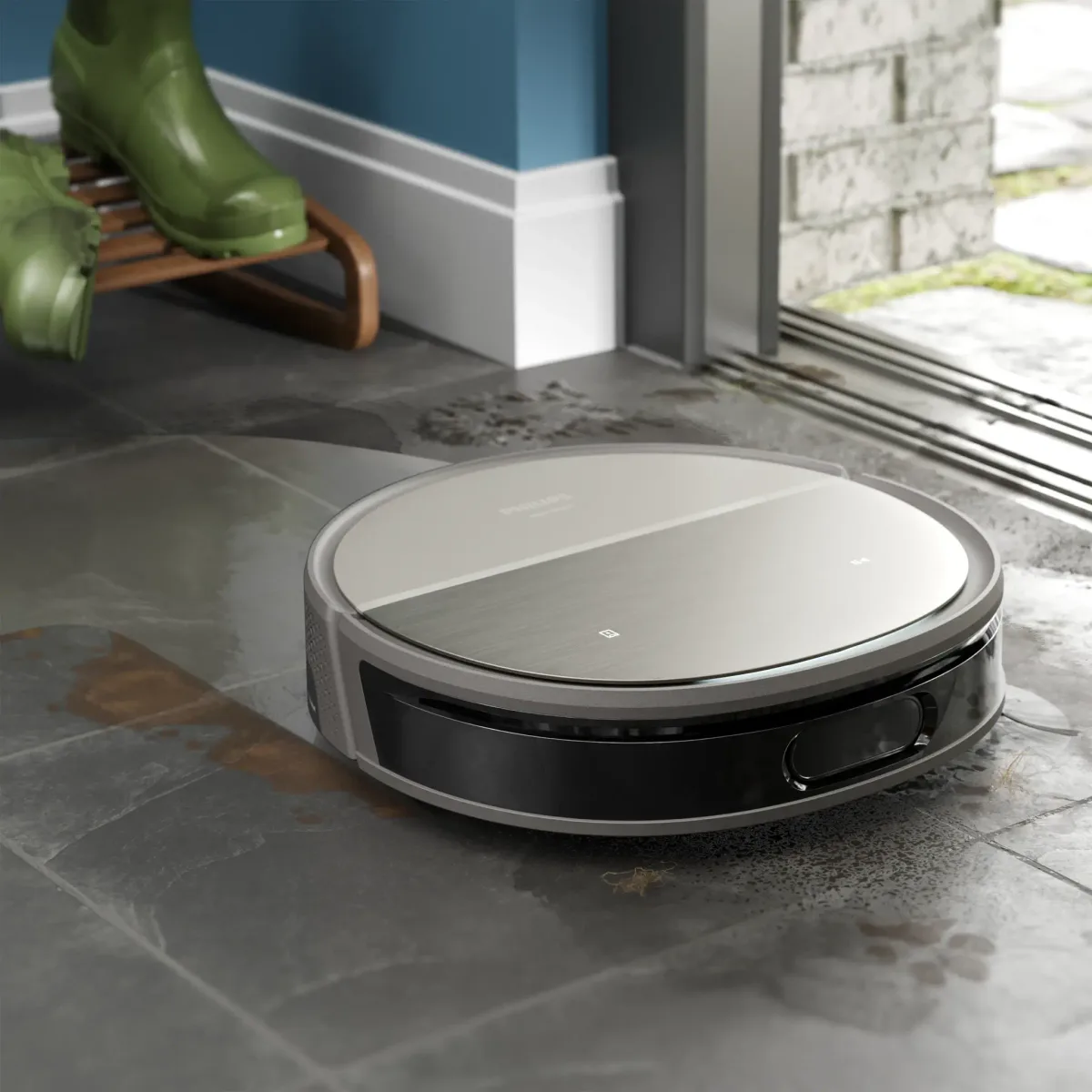 Philips 9000 Series 5-in-1 Robot Vacuum with Station, Metal — Image 4