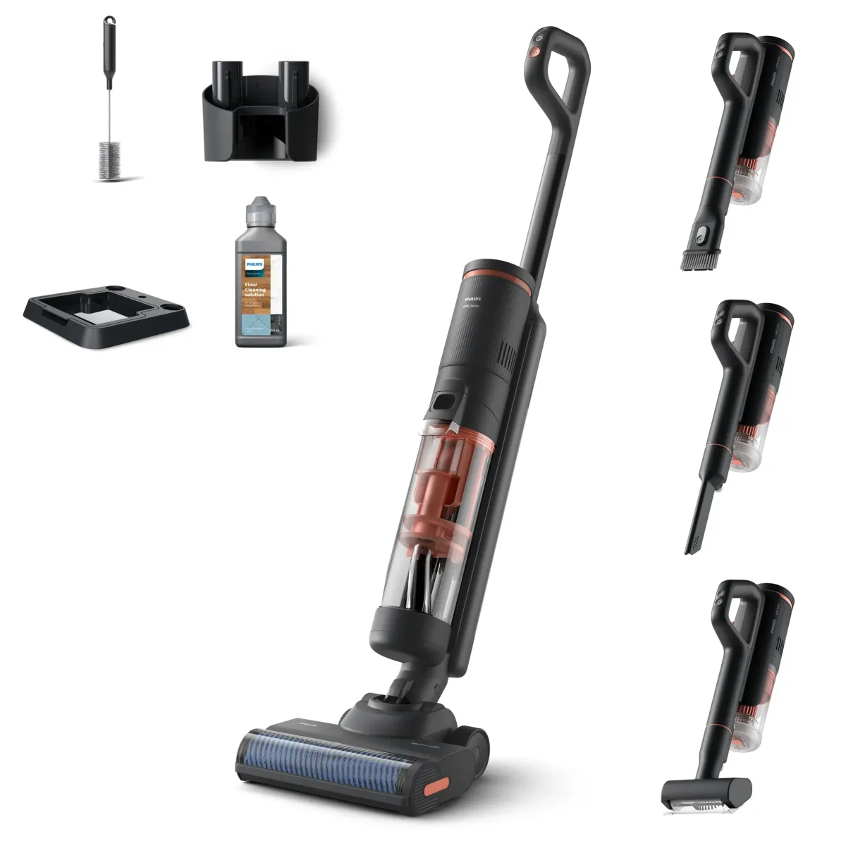 Philips 6000 Series 2-in-1 Wet & Dry Stick Vacuum PowerCyclone Black