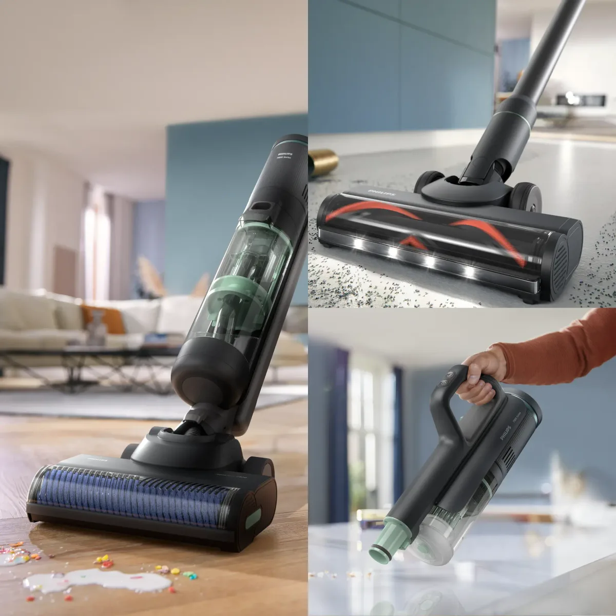 Philips 7000 Series 3-in-1 Wet & Dry Stick Vacuum PowerCyclone Black — Image 3