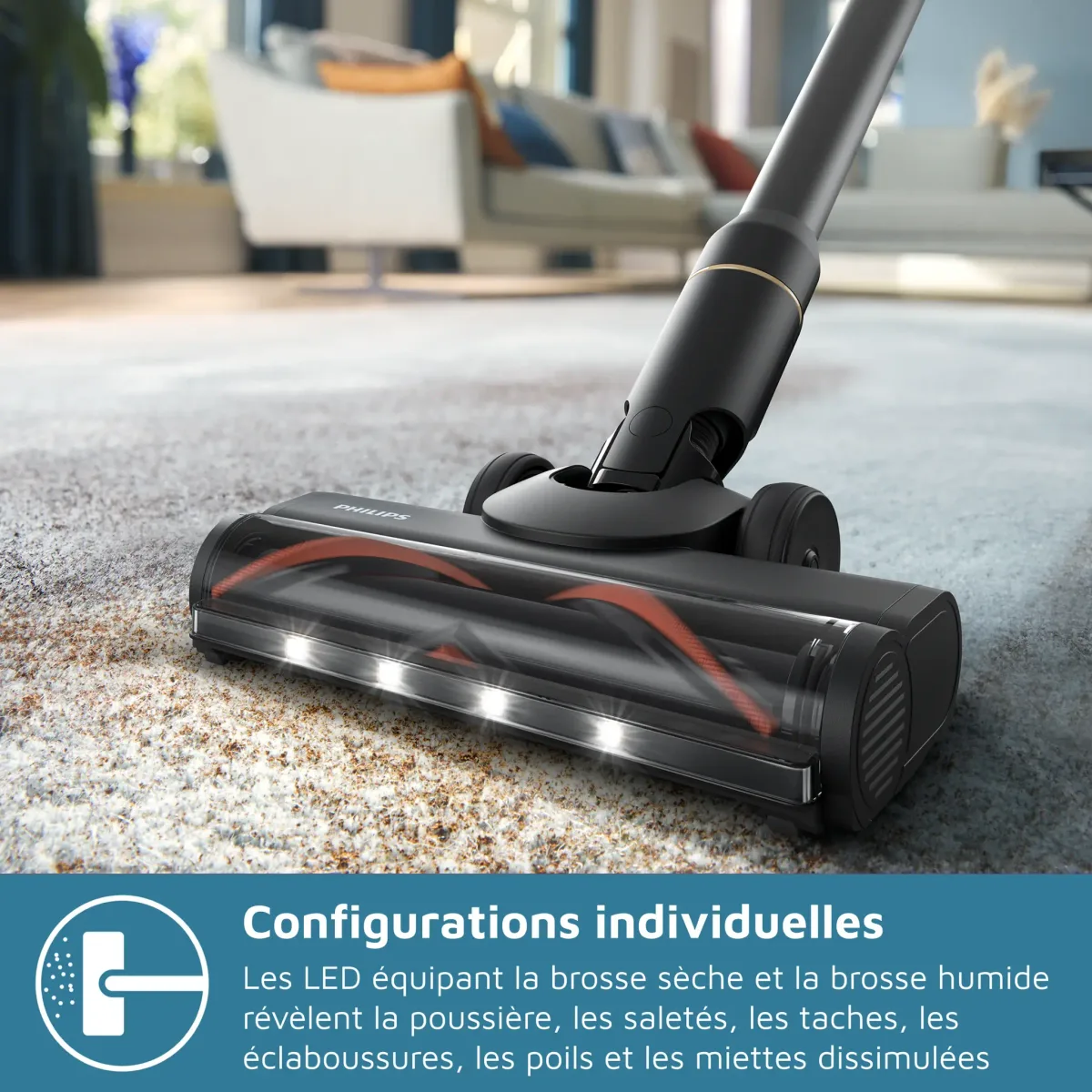 Philips 7000 Series AquaTrio 3-in-1 Wet & Dry Stick Vacuum PowerCyclone Black — Image 5
