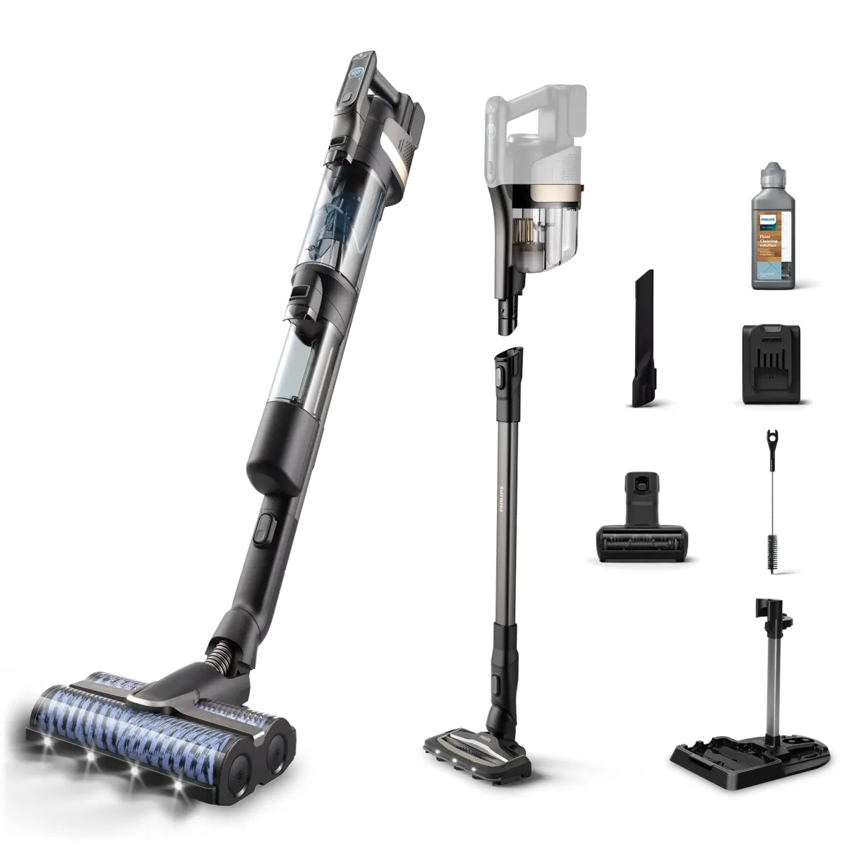 Philips 9000 Series AquaTrio 3-in-1 Wet & Dry Stick Vacuum PowerCyclone Black
