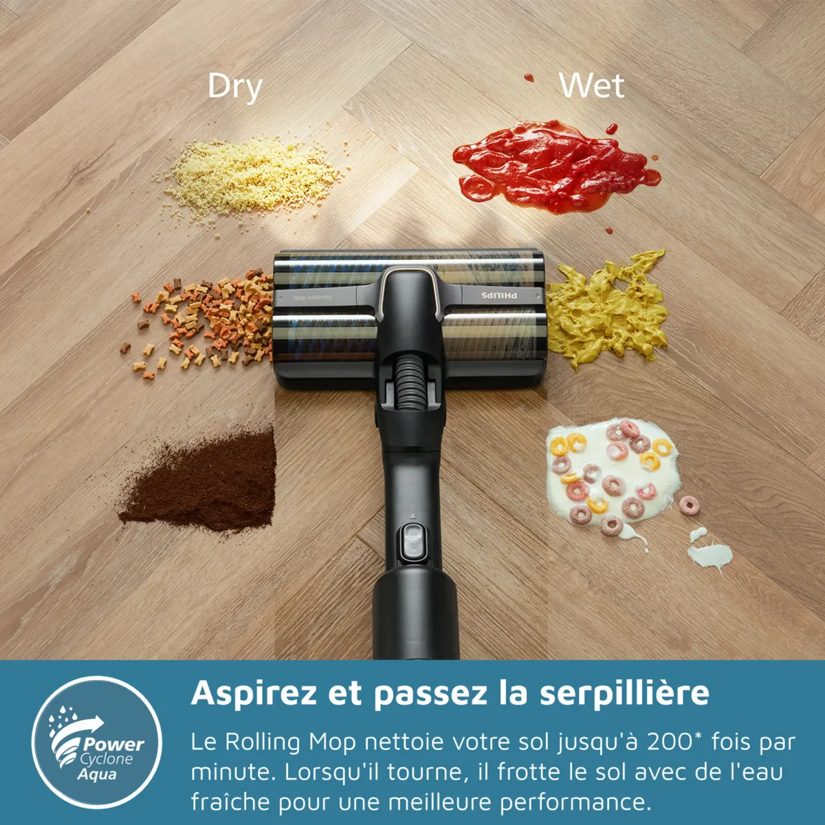 Philips 9000 Series AquaTrio 3-in-1 Wet & Dry Stick Vacuum PowerCyclone Black — Image 5