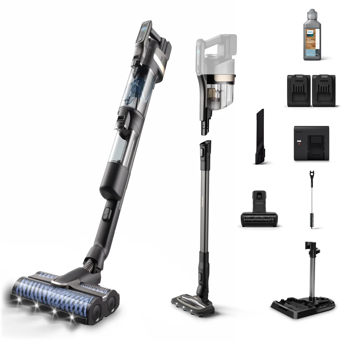 Philips 9000 Series AquaTrio 3-in-1 Wet & Dry Stick Vacuum PowerCyclone Black