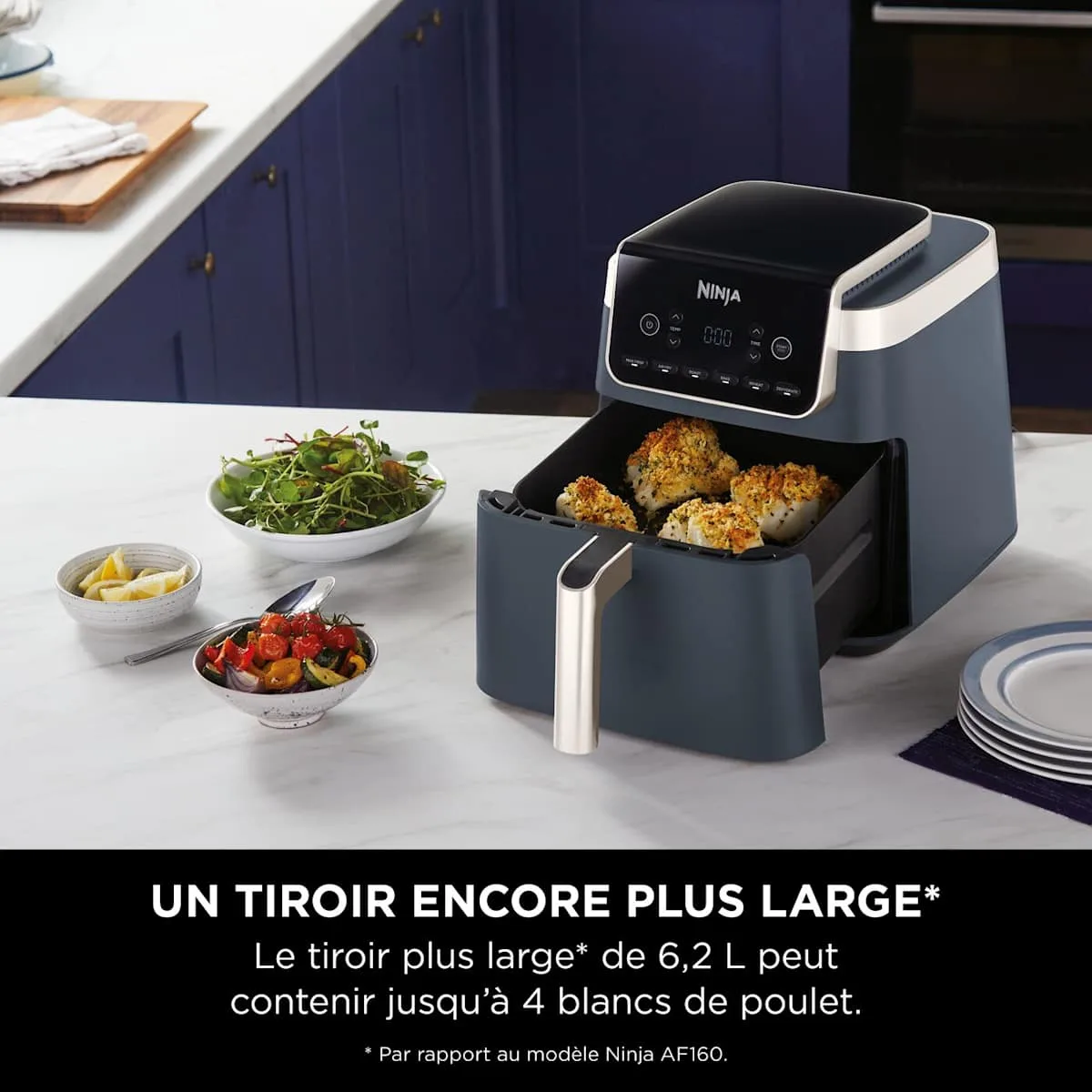 Ninja Ninja 1-Drawer Air Fryer 6-in-1, 6.2 L, Midnight Blue — Image 3