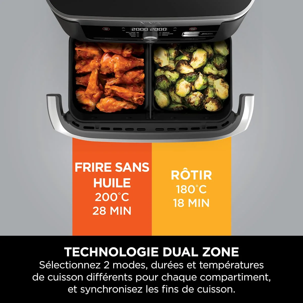 Ninja Ninja Foodi FlexDrawer Air Fryer, 10.4 L, 7-in-1, Black — Image 6