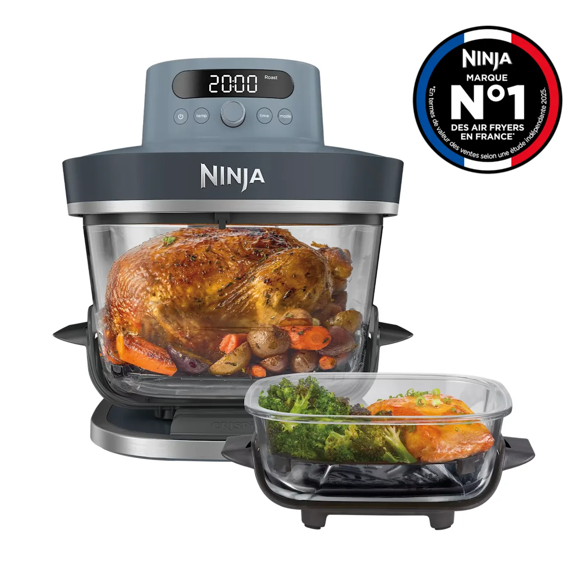 Ninja Crispi Pro 7-in-1 Glass Air Fryer, Cyberspace Blue