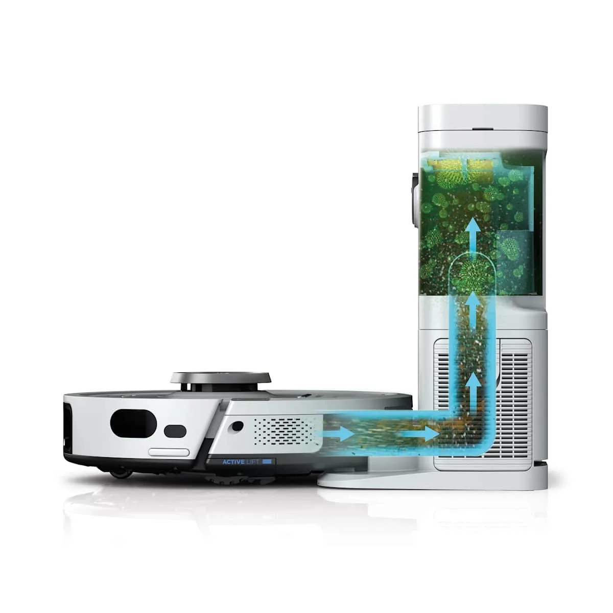 Shark Shark PowerDetect Robot Vacuum with Self-Empty Base and AI Navigation – White AV2820VEEUWH — Image 3