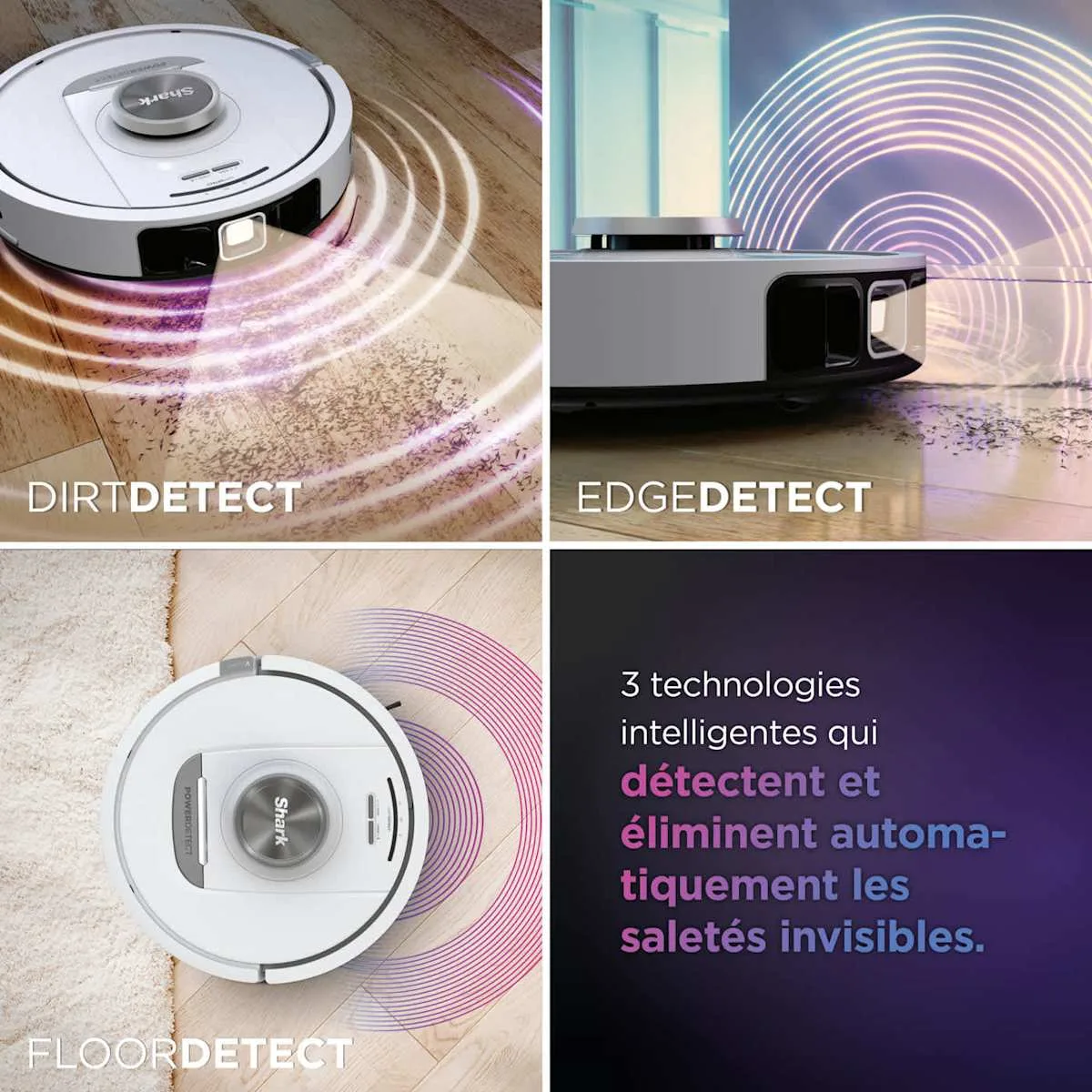 Shark Shark PowerDetect Robot Vacuum with Self-Empty Base and AI Navigation – White AV2820VEEUWH — Image 4