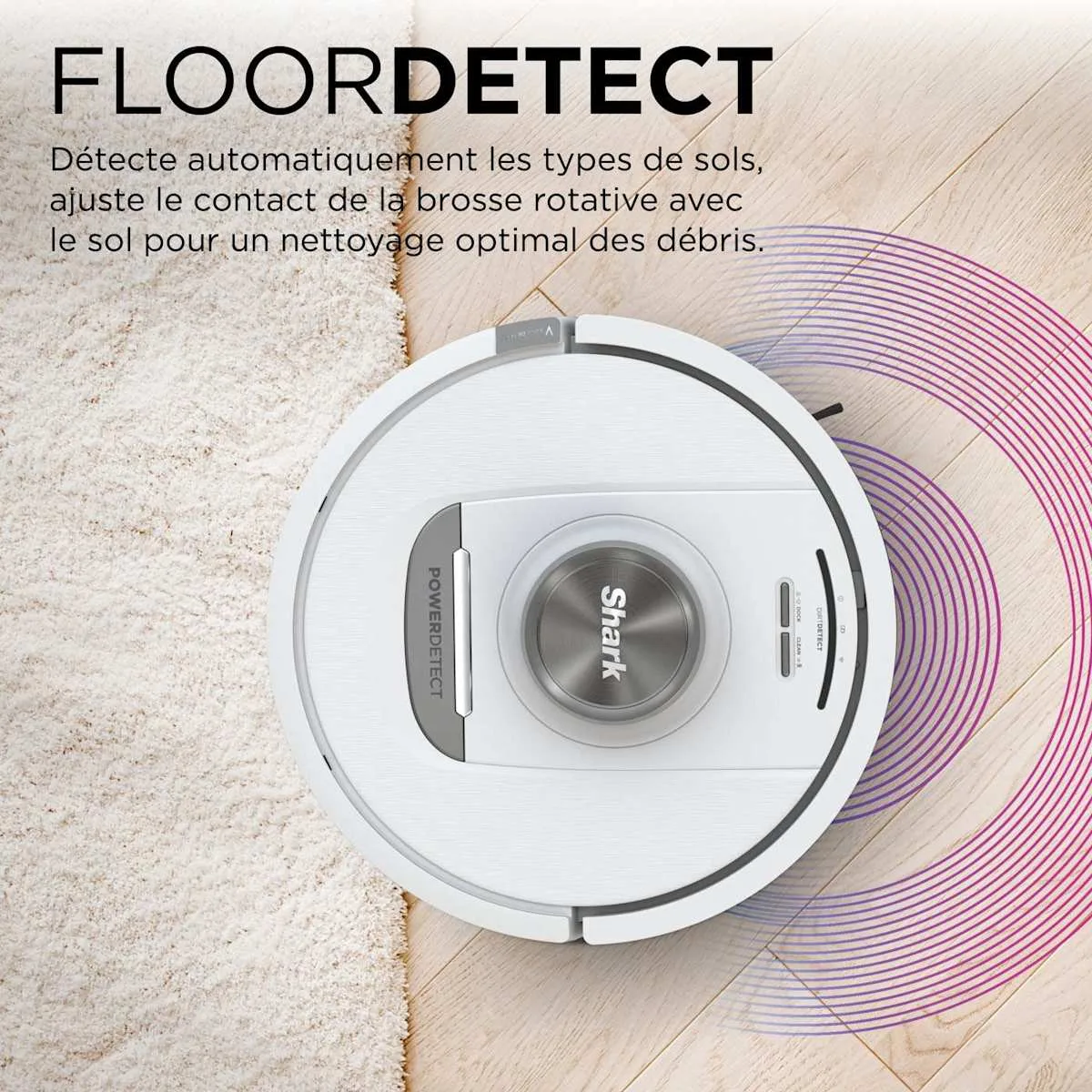 Shark Shark PowerDetect Robot Vacuum with Self-Empty Base and AI Navigation – White AV2820VEEUWH — Image 6