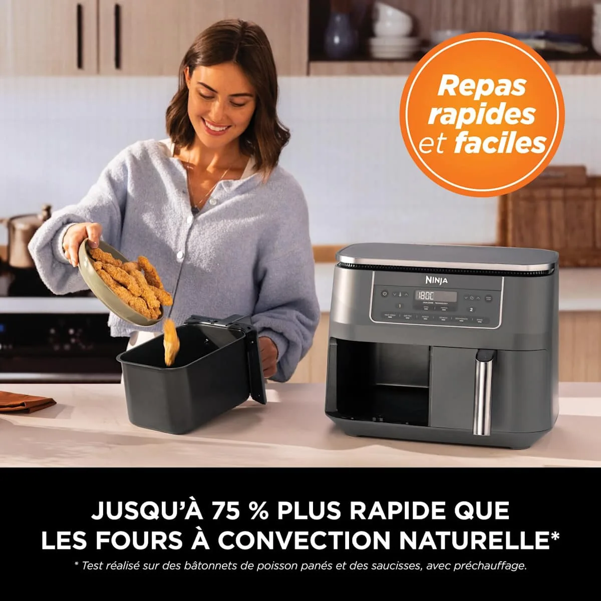 Ninja Ninja DualZone Air Fryer, 7.6 L, 6-in-1, Grey — Image 6