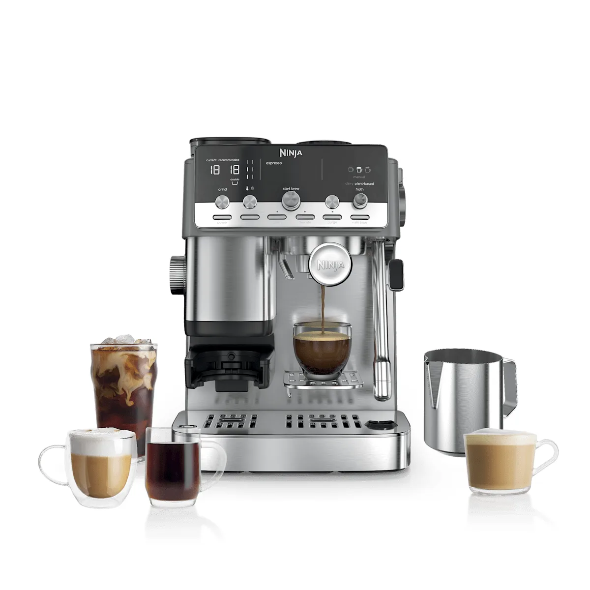 Ninja Ninja Luxe Café MINI Plus compact semi-automatic coffee machine – Silver