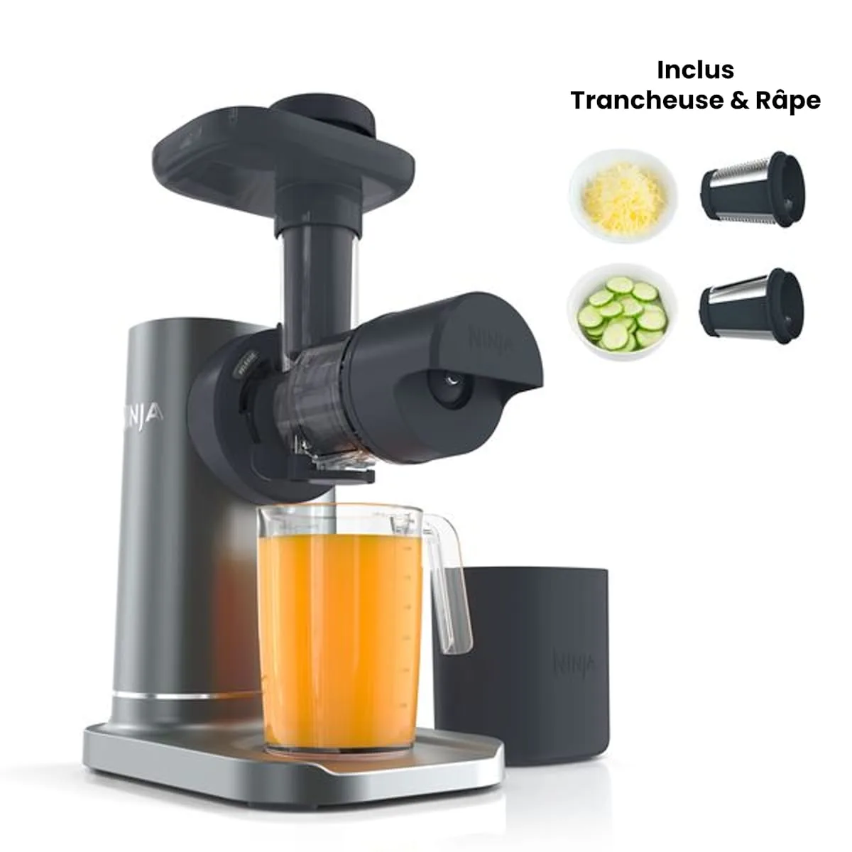 Ninja Ninja NeverClog 3-in-1 Cold Press Juicer, Grater & Slicer