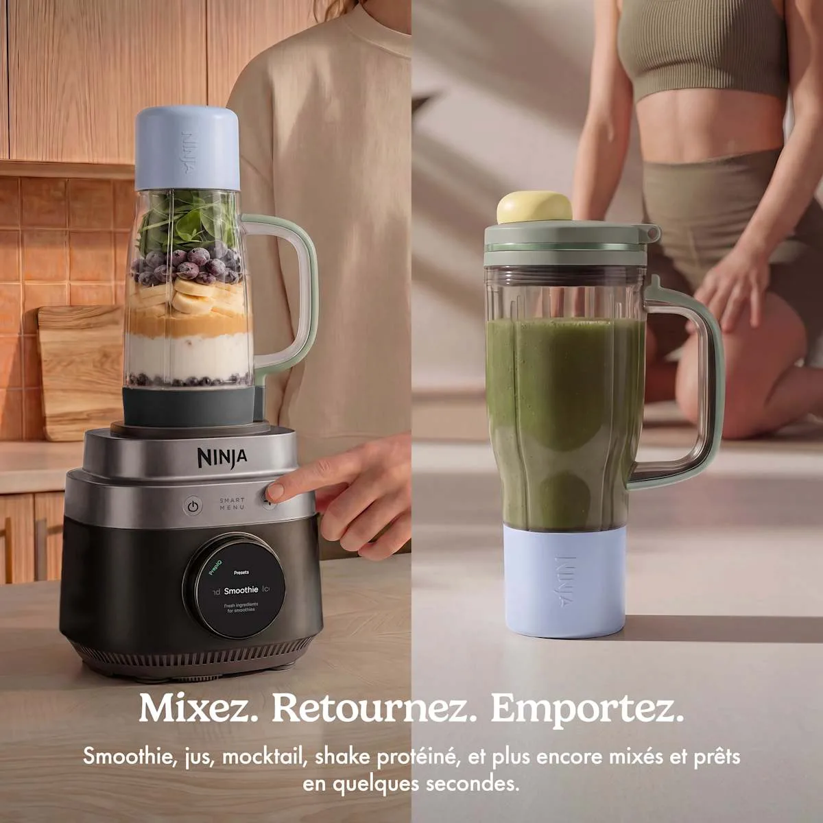 Ninja Ninja CrushBOSS 3-in-1 Multifunction Blender – Blender, Food Processor & Blender-to-Go Cup – Onyx — Image 6