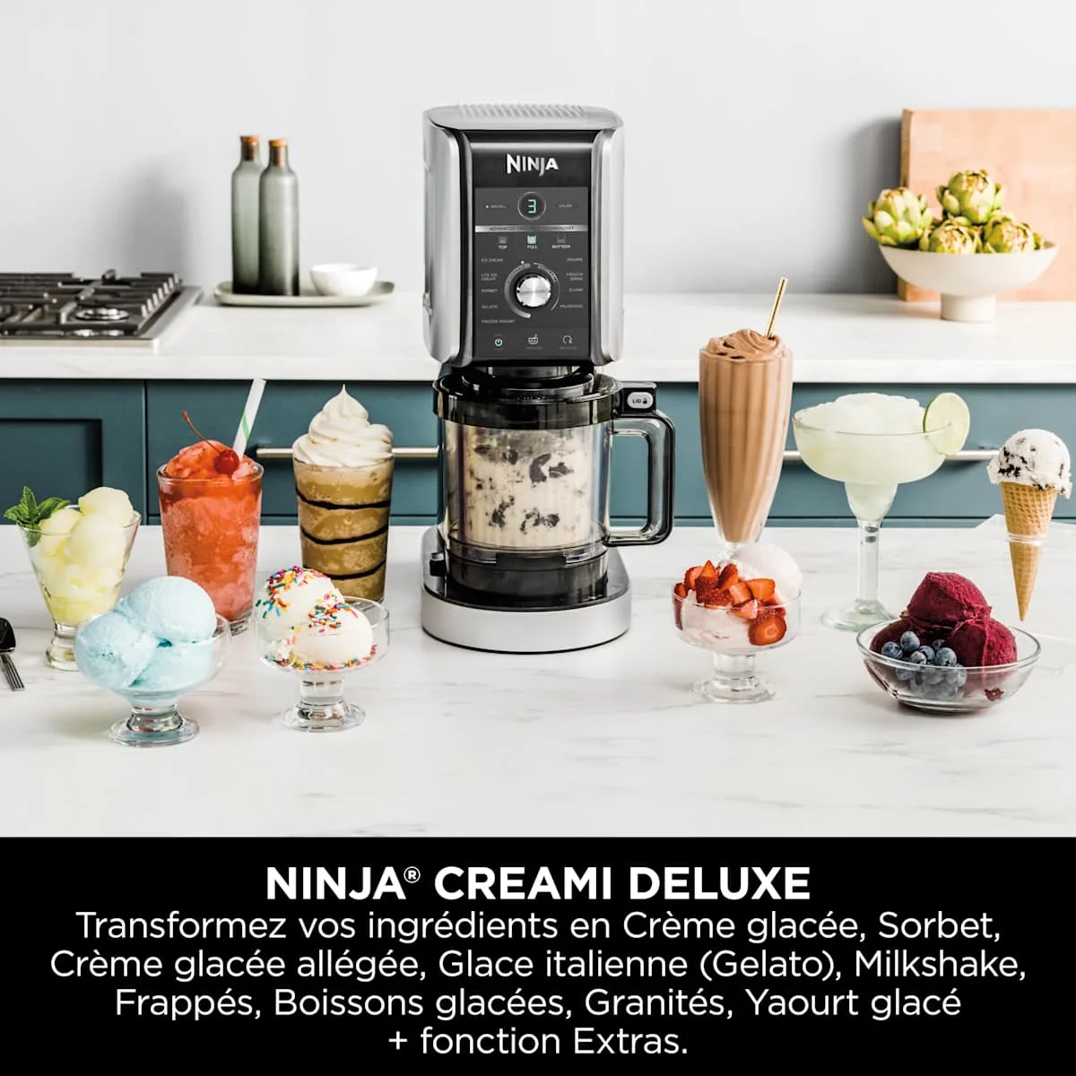 Ninja Ninja CREAMi Deluxe 10-in-1 Ice Cream Maker – Homemade Ice Cream, Sorbet and Gelato — Image 3