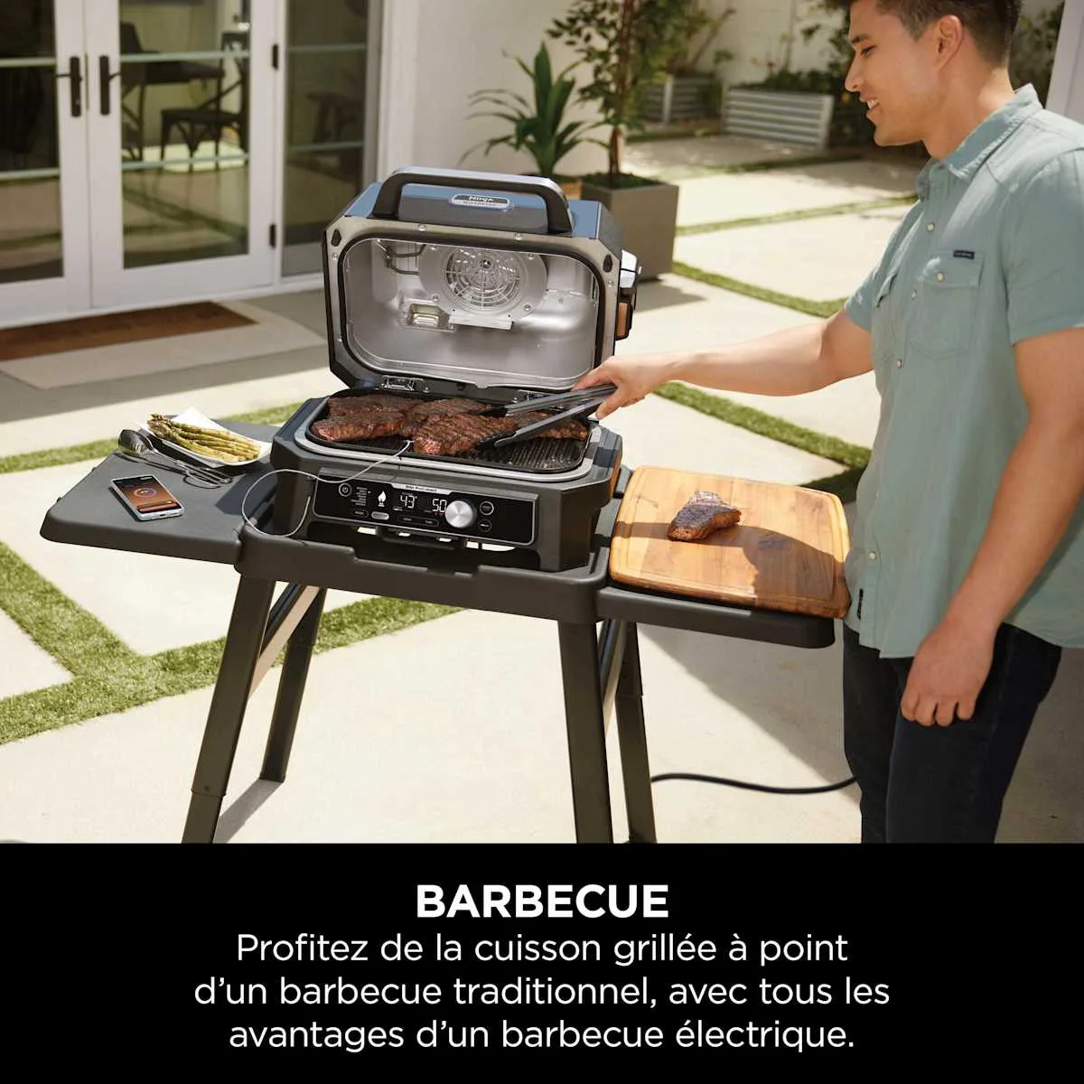 Ninja Ninja Woodfire Pro Connect XL Electric BBQ Grill & Smoker with App OG901EU — Image 3