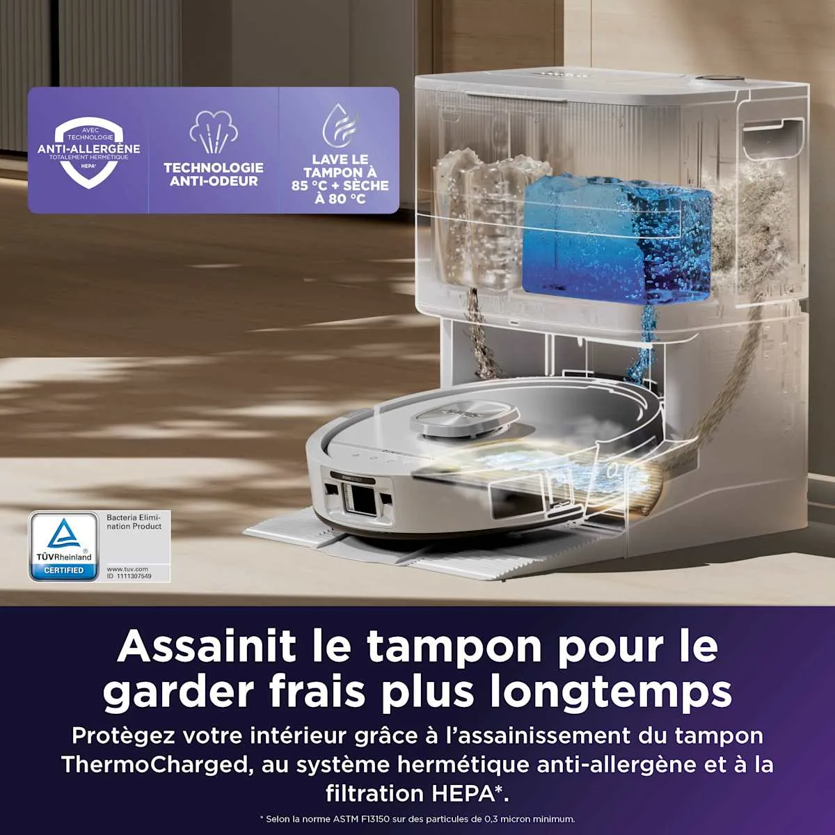 Shark Shark PowerDetect UV Reveal 2-in-1 Robot Vacuum and Mop – White — Image 6