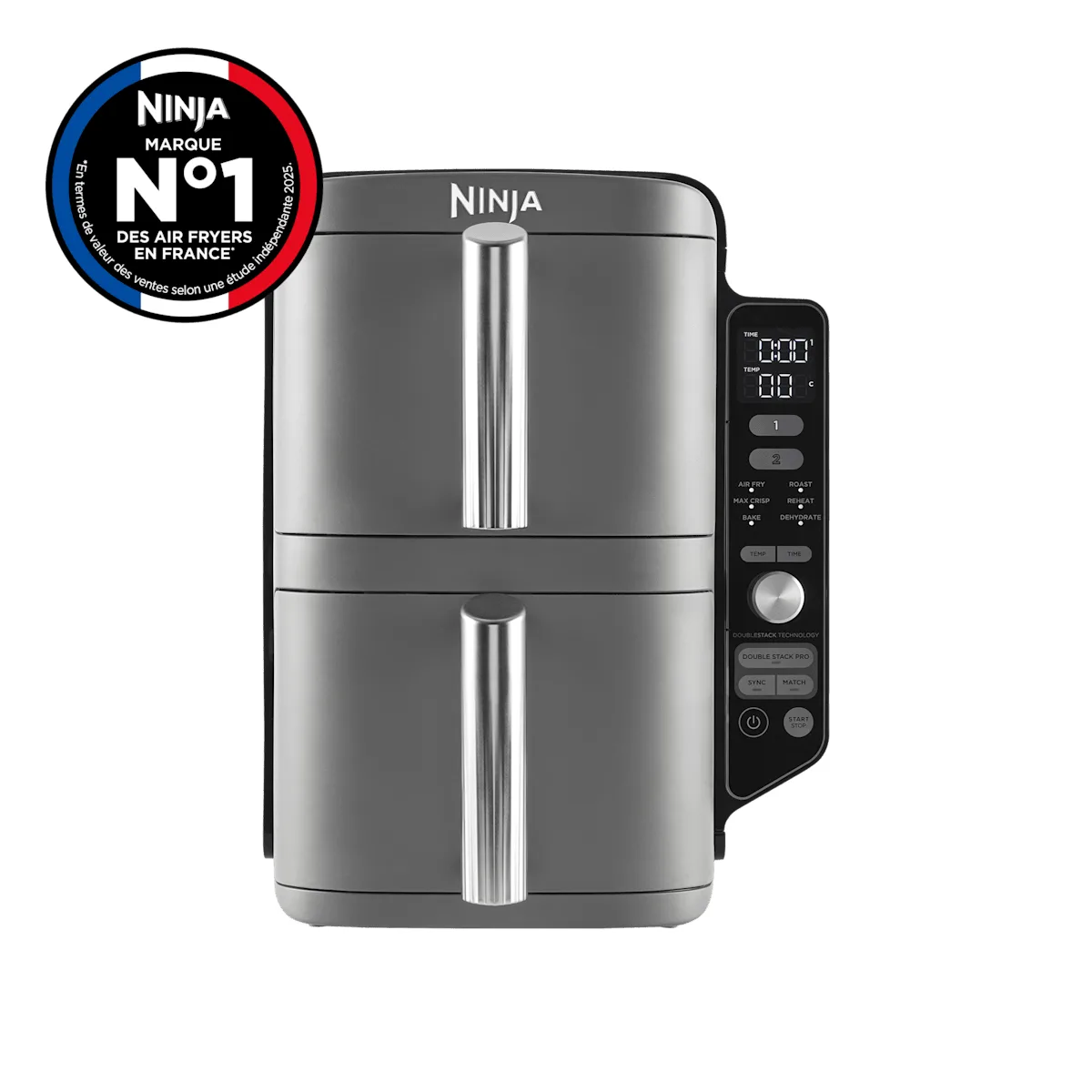 Ninja Ninja DoubleStack XL Air Fryer, vertical, 9.5 L, 6-in-1, Grey