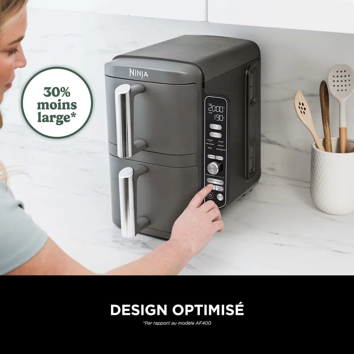 Ninja Ninja DoubleStack XL Air Fryer, vertical, 9.5 L, 6-in-1, Grey — Image 5